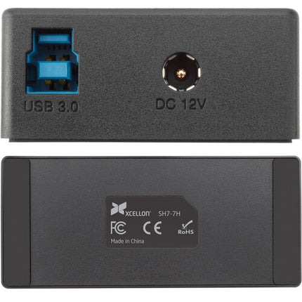 Xcellon Slim Hub USB 3.0 de 7 Puertos 5 Gb/s con Fuente de Poder
