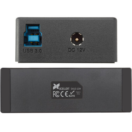 Xcellon Slim 10 Puertos Hub USB 3.0 Velocidad 5 Gb/s Diseño Delgado