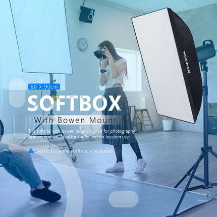 Neewer Softbox Rectangular 60x90 cm Interior Plata Difusores Bowens