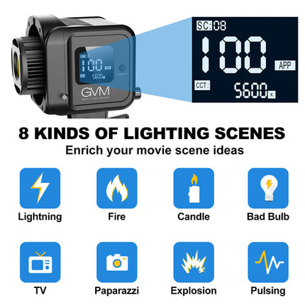 GVM SD80S Luz LED Monolight 5600K 3280 Lux Control Bluetooth