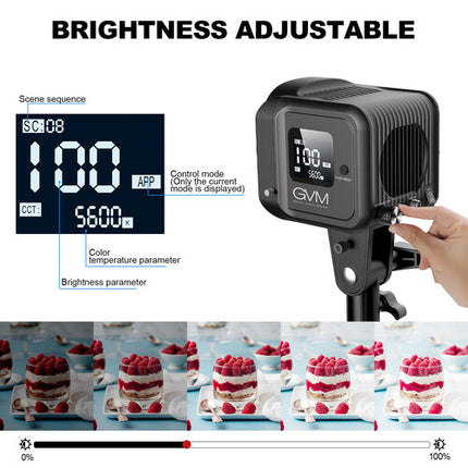 GVM SD80S Luz LED Monolight 5600K 3280 Lux Control Bluetooth