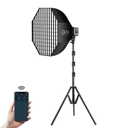 GVM SD80S Kit de Luz LED Monolight 5600K 3280 Lux con Softbox 23.6"
