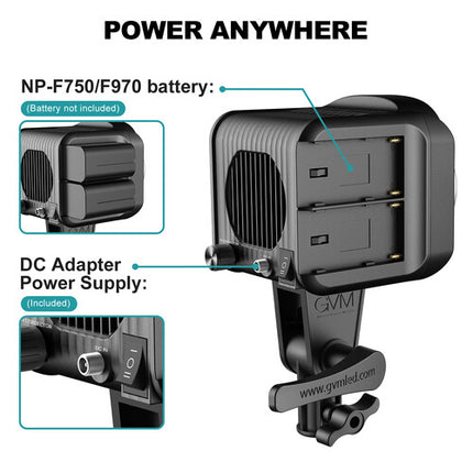 GVM SD80S Kit de Luz LED Monolight 5600K 3280 Lux con Softbox 23.6"
