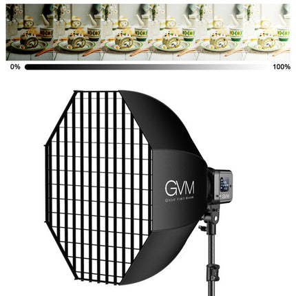 GVM SD80S Kit de Luz LED Monolight 5600K 3280 Lux con Softbox 23.6"
