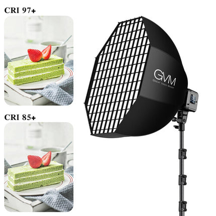 GVM SD80S Kit de Luz LED Monolight 5600K 3280 Lux con Softbox 23.6"
