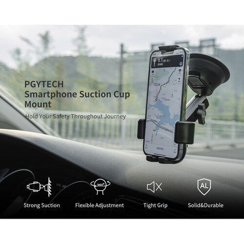 PGYTECH Soporte de Succión para Smartphone con Rotación 360° y Inclinación 180°