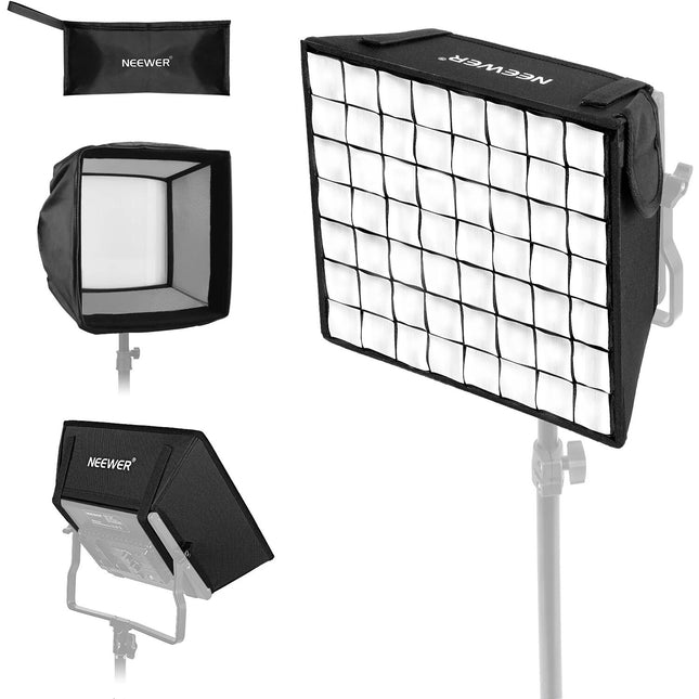 Neewer Softbox Plegable 31x29 cm para Luces LED con Difusor y Grid