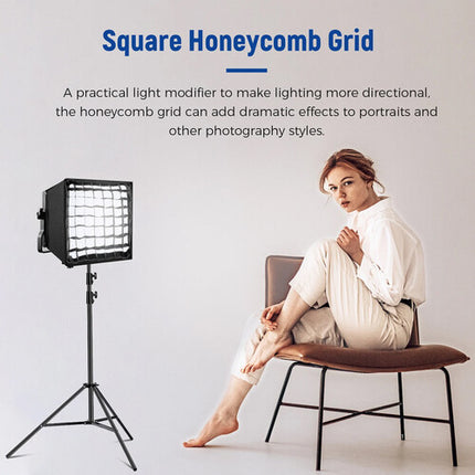 Neewer Softbox Plegable 31x29 cm para Luces LED con Difusor y Grid