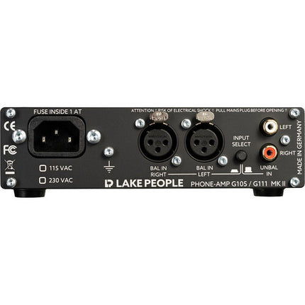 LAKE PEOPLE G111 MKII Amplificador de Auriculares Estéreo 32 a 600 Ohm 2 Canales