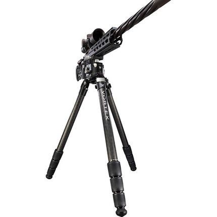 Vortex Radian Trípode de Fibra de Carbono con Cabezal Pan Tilt y QR 67.3" Altura Máx 55 Lbs Capacidad