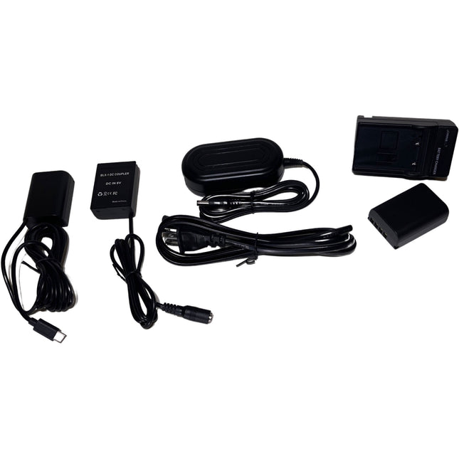 Bescor Olympus BLX-1 Kit Cargador y Batería Dummy para OM-1 AC USB-C