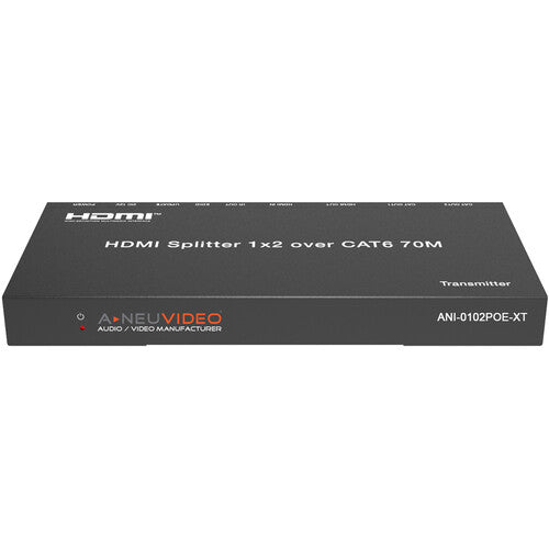 A-Neuvideo Extensor divisor HDMI 4K30 1080p Cat 6 con 2 receptores y cable IR