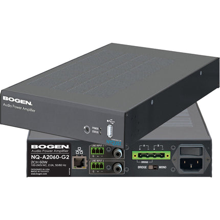Bogen Nyquist Amplificador de Potencia en Red 2 Canales 2 x 60W 16-Bandas EQ