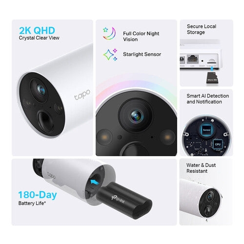 TP-Link Tapo C420S2 Sistema de Seguridad Inalámbrico 4MP 2 Cámaras