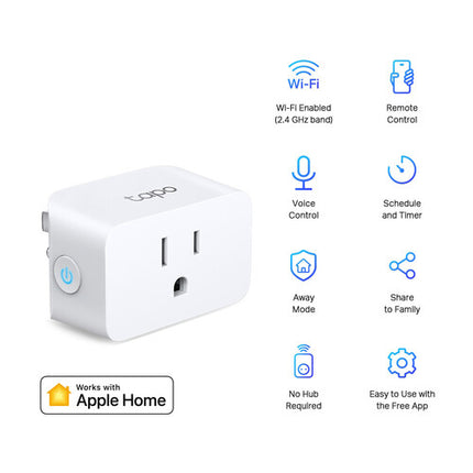 TP-Link Tapo P125 Enchufe Inteligente Wi-Fi Mini 4 Pack Control Remoto