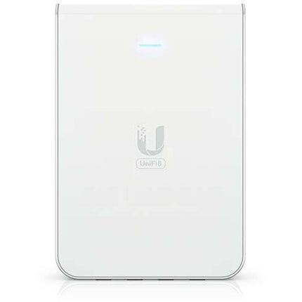 Ubiquiti UniFi U6 In-Wall Punto de Acceso Wi-Fi 6 Dual-Banda 5.3 Gb/s con Switch Gigabit PoE 4 Puertos