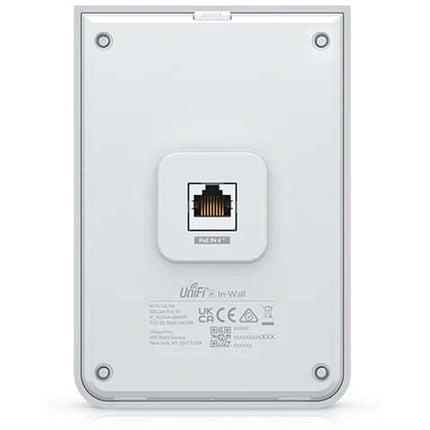 Ubiquiti UniFi U6 In-Wall Punto de Acceso Wi-Fi 6 Dual-Banda 5.3 Gb/s con Switch Gigabit PoE 4 Puertos
