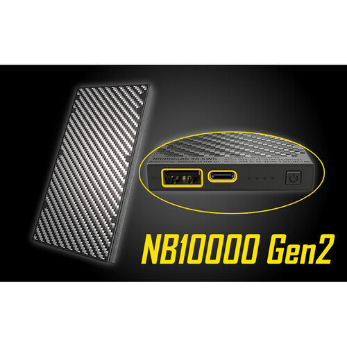 Nitecore NB10000 Gen 2 Power Bank 10000mAh Batería IPX5 Resistente Agua