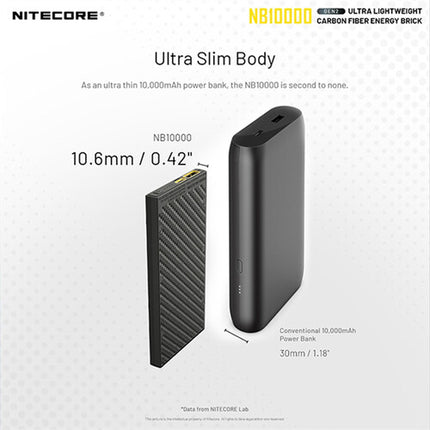 Nitecore NB10000 Gen 2 Power Bank 10000mAh Batería IPX5 Resistente Agua