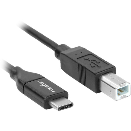 Rocstor Cable USB-C a USB-B 2.0 Negro 1.8m Compatible con Dispositivos Legacy