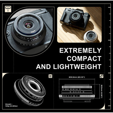 Venus Optics Laowa 10mm f4 Cookie Lente Canon RF APS-C Negro