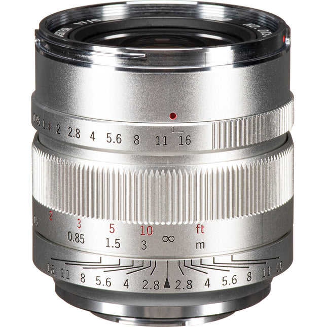 Mitakon Zhongyi Speedmaster 17mm f/0.95 objetivo para Micro Cuatro Tercios plateado con estuche y tapas