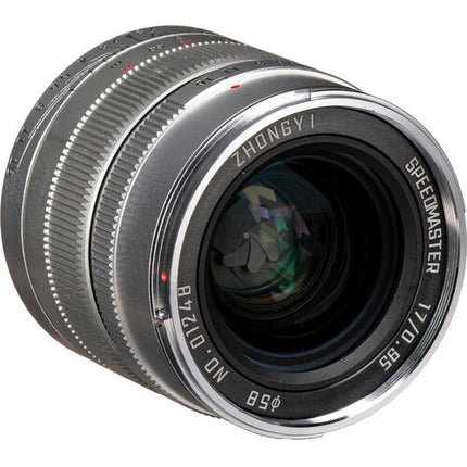 Mitakon Zhongyi Speedmaster 17mm f/0.95 objetivo para Micro Cuatro Tercios plateado con estuche y tapas