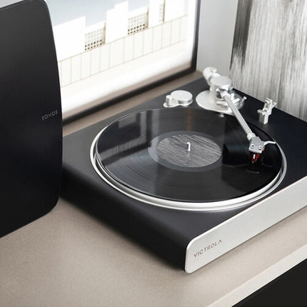Victrola Stream Carbon Tocadiscos Manual de Dos Velocidades Con Sonido Wi-Fi 5 y Brazo de Fibra de Carbono