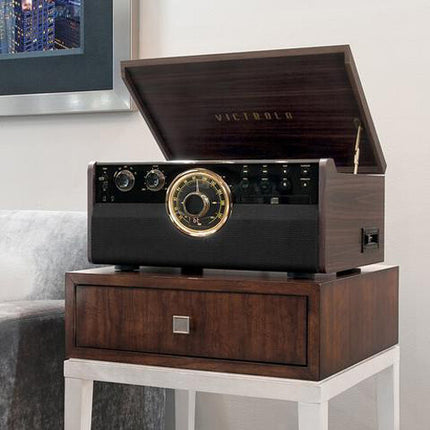 Victrola The Empire Tocadiscos Manual 3 Velocidades Bluetooth RCA Audio System