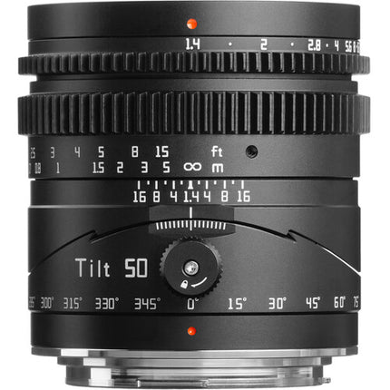 TTArtisan Tilt 50mm f1.4 lente prime full frame para Canon RF metal y enfoque manual