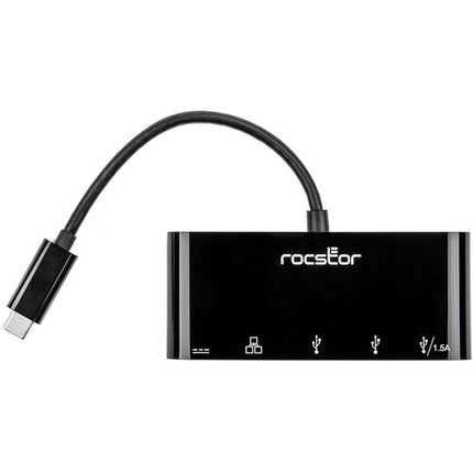 Rocstor Adaptador multipuerto USB-C a USB-A USB-C y Ethernet Gigabit 60W PD Thunderbolt 3