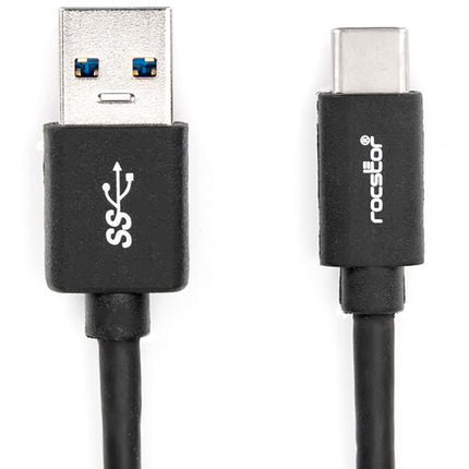 Rocstor Cable USB-C a USB-A 3.0 1.8m 5 Gb/s con garantía limitada