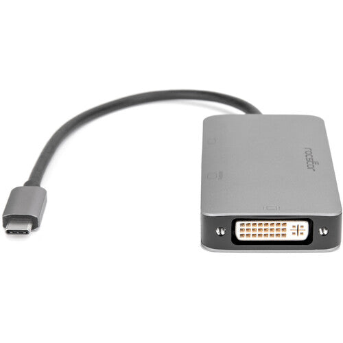 Rocstor Adaptador de Video USB-C Multiport HDMI 4K 60Hz DVI 1080p