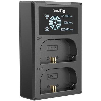 SmallRig LP-E6NH Cargador de Batería para Cámaras Canon Duales USB-C