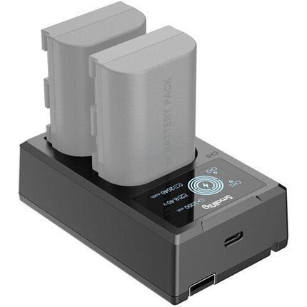 SmallRig LP-E6NH Cargador de Batería para Cámaras Canon Duales USB-C