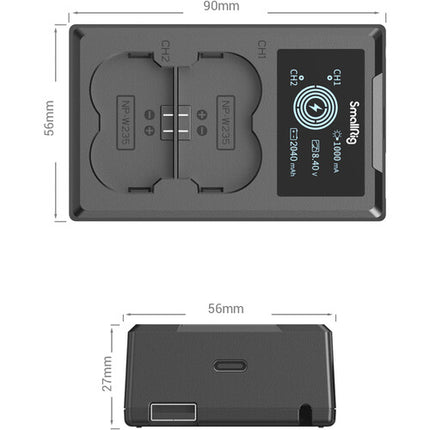 SmallRig NP-W235 Cargador Doble para Baterías Cámara FUJIFILM USB-C