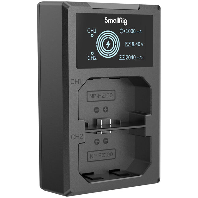 SmallRig NP-FZ100 Cargador de Batería para Cámara Sony Dos Bahías USB-C