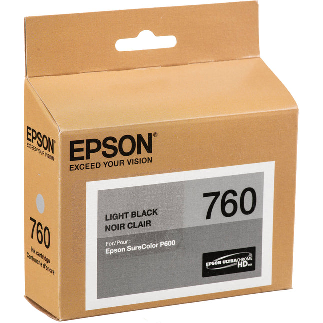 Epson T760 Cartucho de Tinta Light Black Ultrachrome HD 25.9 ml para SureColor P600