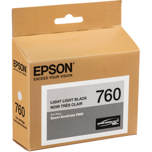 Cartucho de Tinta Epson T760 Light Light Black Ultrachrome HD 25.9 ml para Impresora SureColor P600