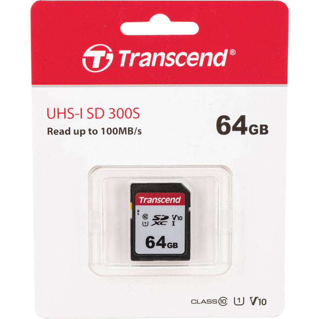 Transcend 64GB 300S Memoria SDXC UHS-I Clase 10 100MB/s Lectura