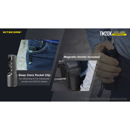 Nitecore TM20K Linterna táctica recargable 20000 lúmenes USB-C IP68