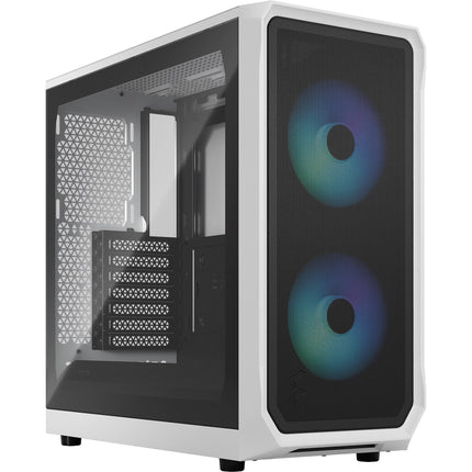 Fractal Design Focus 2 RGB Caja Mid-Tower Blanca Ventana Templado con 2 Ventiladores 140mm
