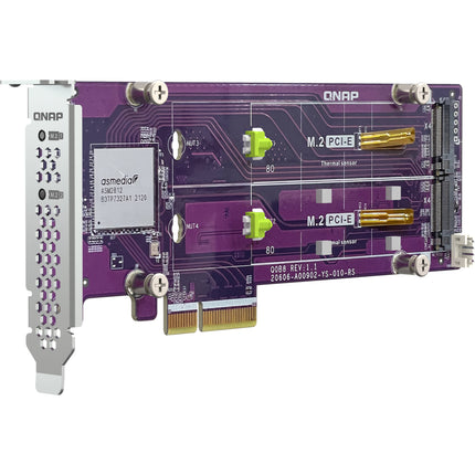 QNAP Dual M.2 22110 2280 PCIe Gen3 x4 Tarjeta de Expansión SSD NVMe 32 Gb/s