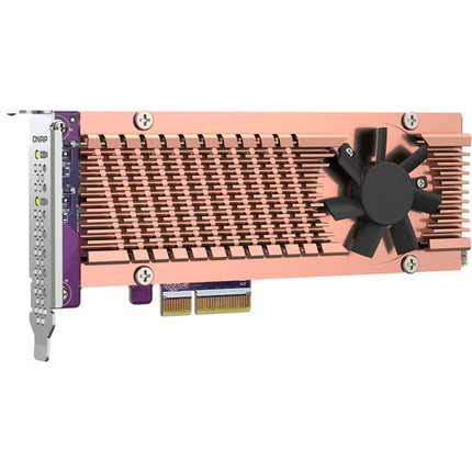 QNAP Dual M.2 22110 2280 PCIe Gen3 x4 Tarjeta de Expansión SSD NVMe 32 Gb/s