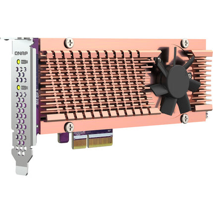 QNAP Dual M.2 22110 2280 PCIe Gen3 x4 Tarjeta de Expansión SSD NVMe 32 Gb/s