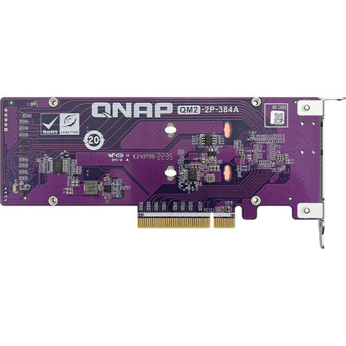 QNAP Dual M.2 22110 2280 PCIe Gen3 x8 tarjeta de expansión SSD NVMe 64 Gb/s con soporte de bracket incluidos