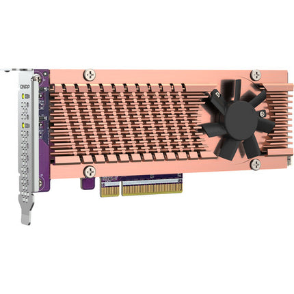 QNAP Dual M.2 22110 2280 PCIe Gen3 x8 tarjeta de expansión SSD NVMe 64 Gb/s con soporte de bracket incluidos