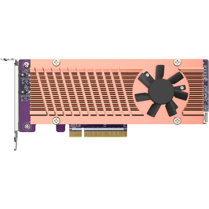 QNAP Dual M.2 22110 2280 PCIe Gen3 x8 tarjeta de expansión SSD NVMe 64 Gb/s con soporte de bracket incluidos