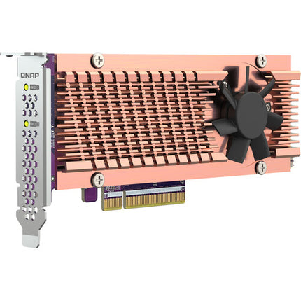 QNAP Dual M.2 22110 2280 PCIe Gen3 x8 tarjeta de expansión SSD NVMe 64 Gb/s con soporte de bracket incluidos