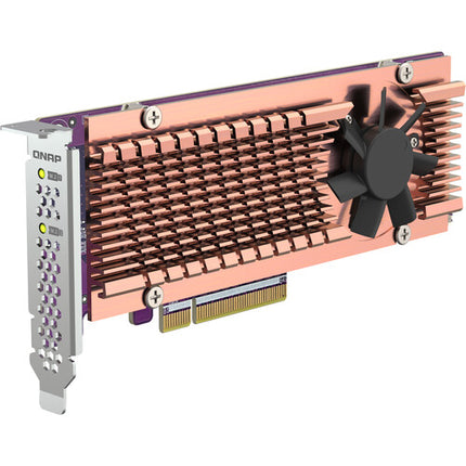 QNAP Dual M.2 22110 2280 PCIe Gen3 x8 tarjeta de expansión SSD NVMe 64 Gb/s con soporte de bracket incluidos